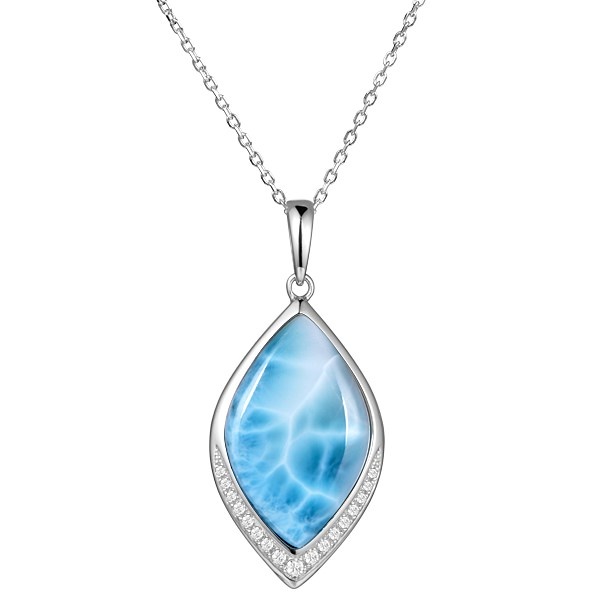 Larimar Marquise Shaped Pendant