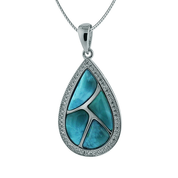 Larimar Tear Drop Pendant