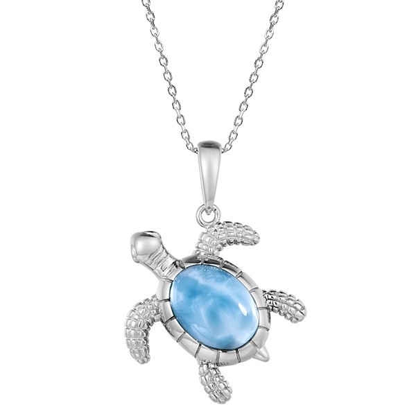 Larimar Turtle Pendant