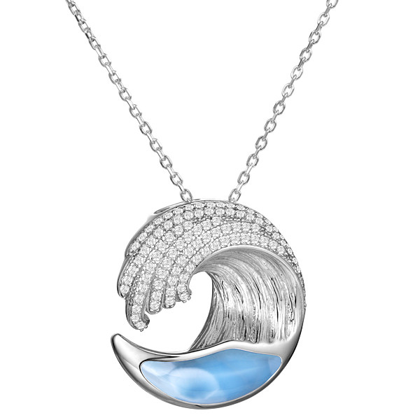 Larimar Ocean Wave Pendant