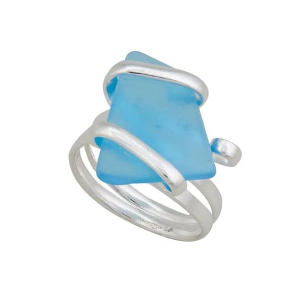 Sea Glass Adjustable Ring - Image 2