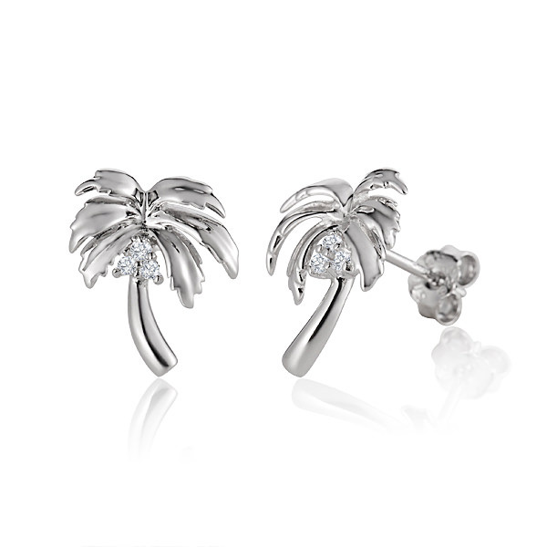 Palm Tree Post Earrings