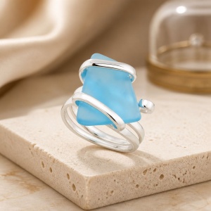 Sea Glass Adjustable Ring