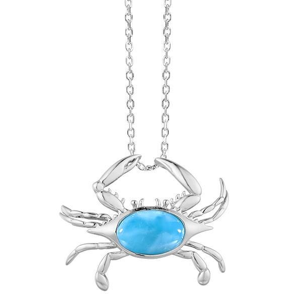 Larimar Blue Crab Pendant