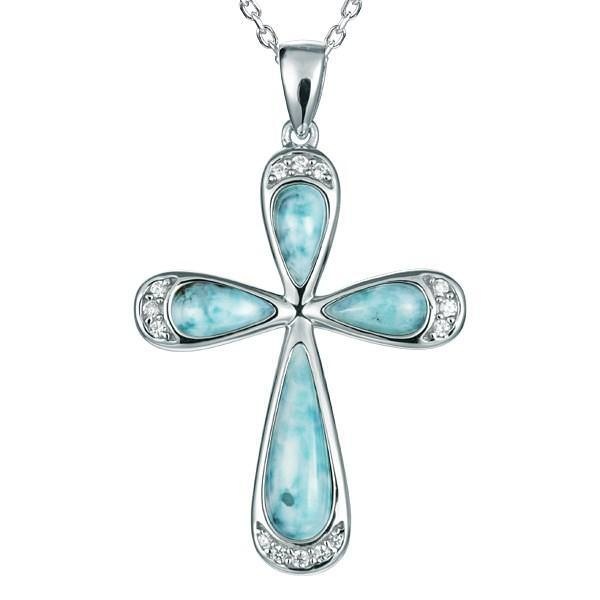 Larimar Cross Pendant