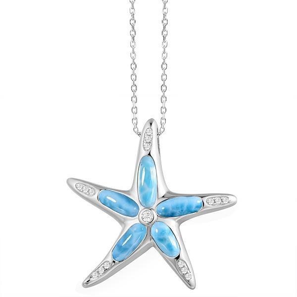 Larimar Starfish Pendant