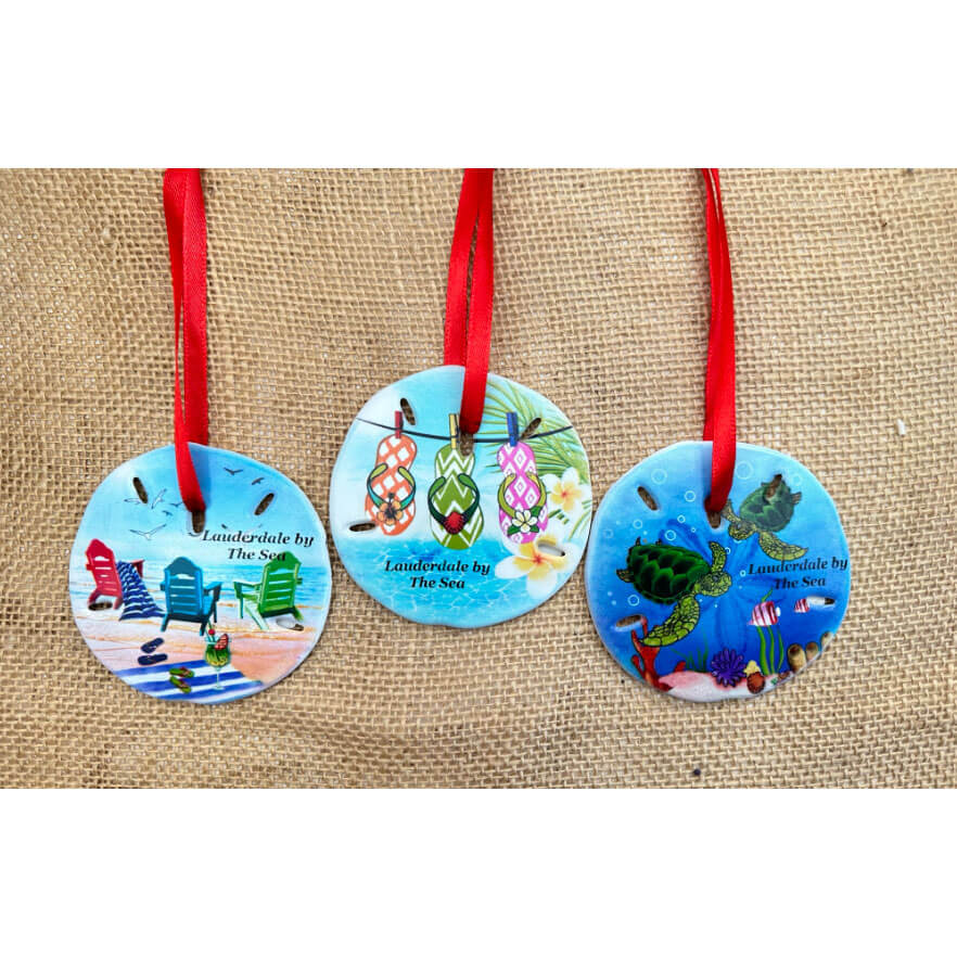 Lauderdale-by-the-Sea Sand Dollar Ornaments