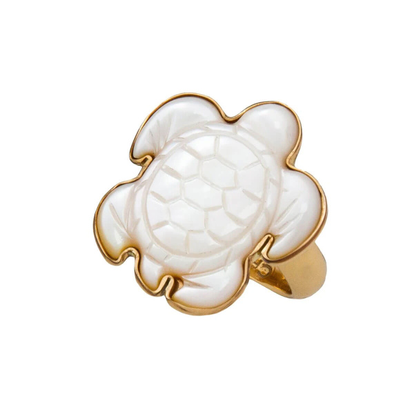 Alchemia Mother of Pearl Sea Turtle Adjustable Ring