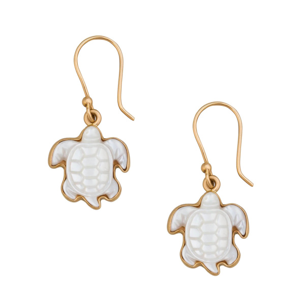 Alchemia Mother of Pearl Sea Turtle Earrings