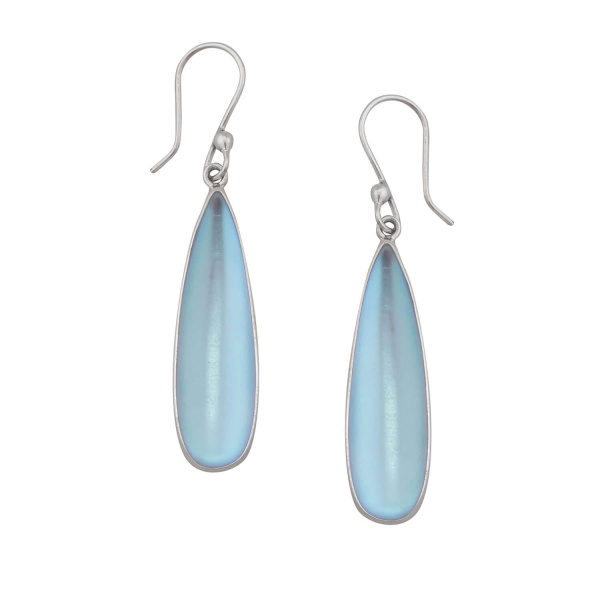 Luminite Sterling Silver Oblong Earrings