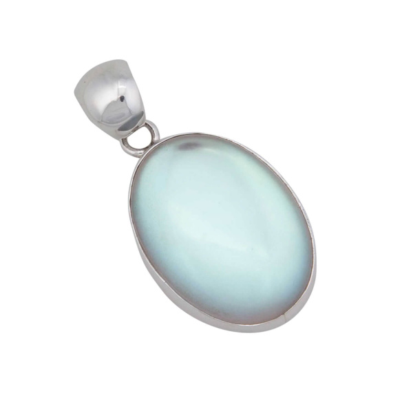 Luminite Sterling Silver Oval Pendant