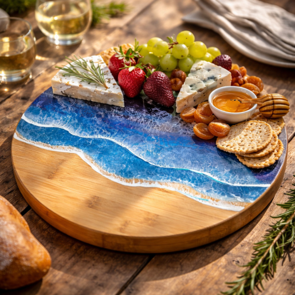 Round Lazy Susan Charcuterie Board
