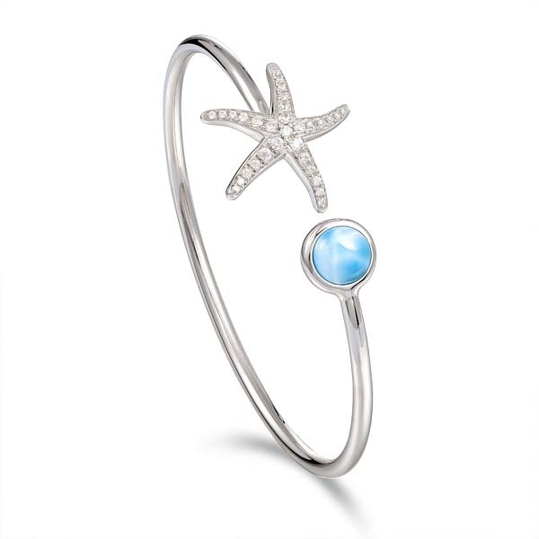 Starfish Larimar Bangle