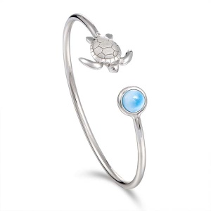 SS Turtle Larimar Bangle