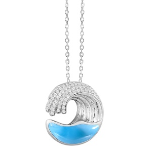 SS Wave Pendant