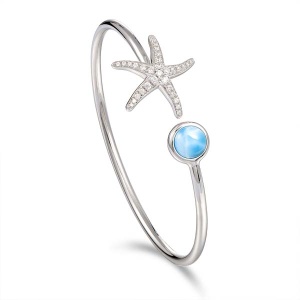 SS Starfish Larimar Bangle