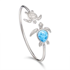 SS Turtle Larimar Bangle