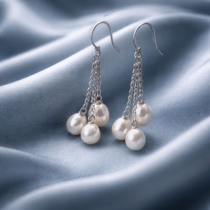 Triple Drop Pearl Earrings