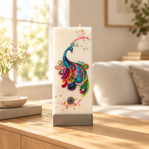 Flatyz Handcrafted Artisanal Candles - "Peacock"